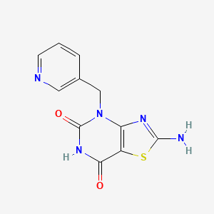 2-amino-4-(pyridin-3-ylmethyl)[1,3]thiazolo[4,5-d]pyrimidine-5,7(4H,6H)-dione