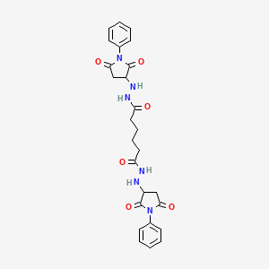 N'~1~,N'~6~-bis(2,5-dioxo-1-phenylpyrrolidin-3-yl)hexanedihydrazide