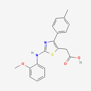 {2-[(2-Methoxyphenyl)amino]-4-(4-methylphenyl)-1,3-thiazol-5-yl}acetic acid