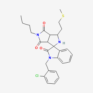 5'-Butyl-1-(2-chlorobenzyl)-3'-[2-(methylthio)ethyl]-3A',6A'-dihydro-2'H-spiro[indole-3,1'-pyrrolo[3,4-C]pyrrole]-2,4',6'(1H,3'H,5'H)-trione