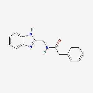 molecular formula C16H15N3O B11071326 N-(1H-benzimidazol-2-ylmethyl)-2-phenylacetamide 