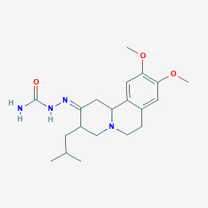 molecular formula C20H30N4O3 B11071333 (2Z)-2-[9,10-dimethoxy-3-(2-methylpropyl)-1,3,4,6,7,11b-hexahydro-2H-pyrido[2,1-a]isoquinolin-2-ylidene]hydrazinecarboxamide 