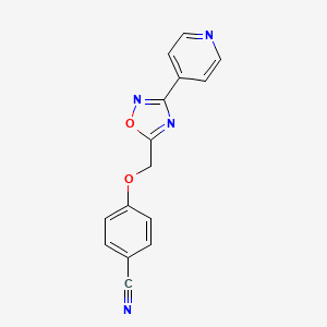 4-{[3-(Pyridin-4-yl)-1,2,4-oxadiazol-5-yl]methoxy}benzonitrile