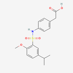 [4-({[2-Methoxy-5-(propan-2-yl)phenyl]sulfonyl}amino)phenyl]acetic acid