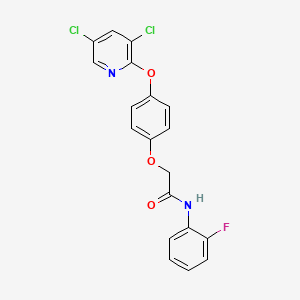 2-{4-[(3,5-dichloropyridin-2-yl)oxy]phenoxy}-N-(2-fluorophenyl)acetamide