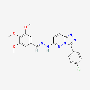 3-(4-chlorophenyl)-6-[(2E)-2-(3,4,5-trimethoxybenzylidene)hydrazinyl][1,2,4]triazolo[4,3-b]pyridazine