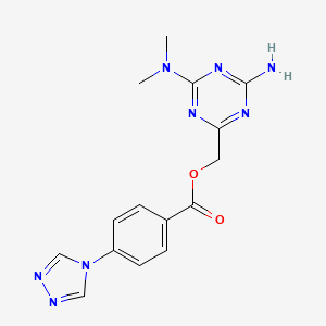 [4-amino-6-(dimethylamino)-1,3,5-triazin-2-yl]methyl 4-(4H-1,2,4-triazol-4-yl)benzoate