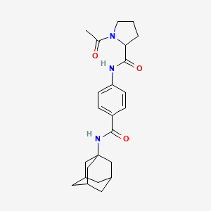 1-acetyl-N-[4-(tricyclo[3.3.1.1~3,7~]dec-1-ylcarbamoyl)phenyl]prolinamide