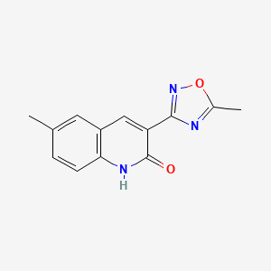 6-Methyl-3-(5-methyl-1,2,4-oxadiazol-3-yl)quinolin-2-ol