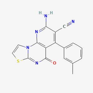 2-amino-4-(3-methylphenyl)-5-oxo-5H-pyrido[3,2-e][1,3]thiazolo[3,2-a]pyrimidine-3-carbonitrile