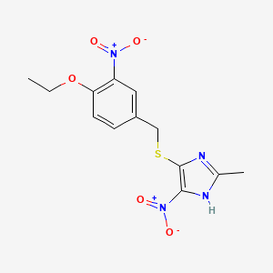 5-[(4-ethoxy-3-nitrobenzyl)sulfanyl]-2-methyl-4-nitro-1H-imidazole