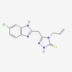 5-[(5-chloro-1H-benzimidazol-2-yl)methyl]-4-(prop-2-en-1-yl)-2,4-dihydro-3H-1,2,4-triazole-3-thione