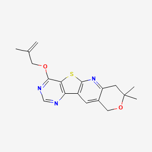 5,5-dimethyl-15-(2-methylprop-2-enoxy)-6-oxa-17-thia-2,12,14-triazatetracyclo[8.7.0.03,8.011,16]heptadeca-1,3(8),9,11,13,15-hexaene