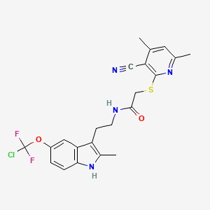 N-(2-{5-[chloro(difluoro)methoxy]-2-methyl-1H-indol-3-yl}ethyl)-2-[(3-cyano-4,6-dimethylpyridin-2-yl)sulfanyl]acetamide