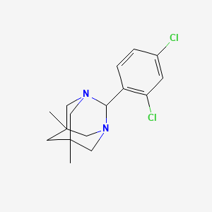 2-(2,4-Dichlorophenyl)-5,7-dimethyl-1,3-diazatricyclo[3.3.1.1~3,7~]decane