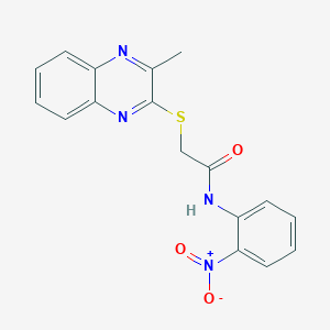 2-[(3-methylquinoxalin-2-yl)sulfanyl]-N-(2-nitrophenyl)acetamide