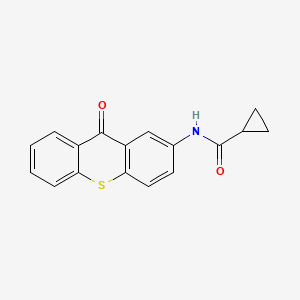 molecular formula C17H13NO2S B11071570 N-(9-oxo-9H-thioxanthen-2-yl)cyclopropanecarboxamide 