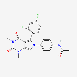 N-{4-[5-(2,4-dichlorophenyl)-1,3-dimethyl-2,4-dioxo-1,2,3,4-tetrahydro-6H-pyrrolo[3,4-d]pyrimidin-6-yl]phenyl}acetamide