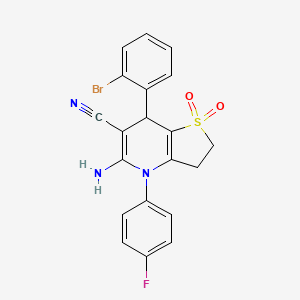 5-Amino-7-(2-bromophenyl)-4-(4-fluorophenyl)-2,3,4,7-tetrahydrothieno[3,2-b]pyridine-6-carbonitrile 1,1-dioxide