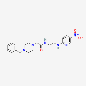 2-(4-benzylpiperazin-1-yl)-N-{2-[(5-nitropyridin-2-yl)amino]ethyl}acetamide