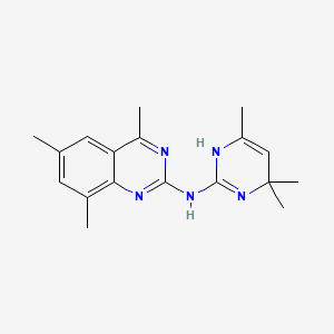 4,6,8-trimethyl-N-(4,4,6-trimethyl-1,4-dihydropyrimidin-2-yl)quinazolin-2-amine