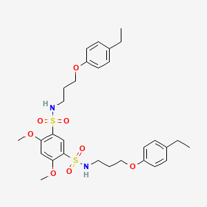 N,N'-bis[3-(4-ethylphenoxy)propyl]-4,6-dimethoxybenzene-1,3-disulfonamide