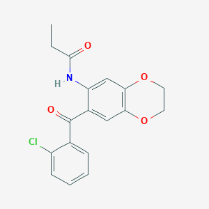 N-[7-(2-chlorobenzoyl)-2,3-dihydro-1,4-benzodioxin-6-yl]propanamide