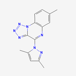 molecular formula C14H13N7 B11071665 4-(3,5-dimethyl-1H-pyrazol-1-yl)-7-methyltetrazolo[1,5-a]quinoxaline 