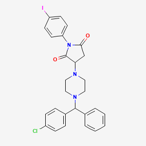 3-{4-[(4-Chlorophenyl)(phenyl)methyl]piperazin-1-yl}-1-(4-iodophenyl)pyrrolidine-2,5-dione