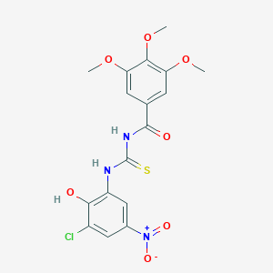 N-[(3-chloro-2-hydroxy-5-nitrophenyl)carbamothioyl]-3,4,5-trimethoxybenzamide