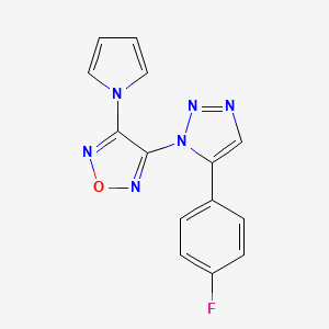 3-[5-(4-fluorophenyl)-1H-1,2,3-triazol-1-yl]-4-(1H-pyrrol-1-yl)-1,2,5-oxadiazole