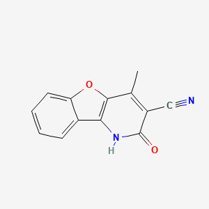 4-Methyl-2-oxo-1,2-dihydro[1]benzofuro[3,2-b]pyridine-3-carbonitrile