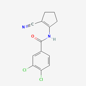 3,4-dichloro-N-(2-cyanocyclopent-1-en-1-yl)benzamide