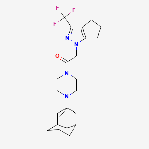 1-[4-(1-Adamantyl)piperazino]-2-[3-(trifluoromethyl)-5,6-dihydrocyclopenta[C]pyrazol-1(4H)-YL]-1-ethanone