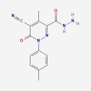 5-Cyano-4-methyl-1-(4-methylphenyl)-6-oxo-1,6-dihydropyridazine-3-carbohydrazide