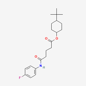 molecular formula C21H30FNO3 B11071767 4-Tert-butylcyclohexyl 5-[(4-fluorophenyl)amino]-5-oxopentanoate 