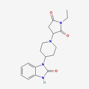 1H-Pyrrole-2,5-dione, 3-[4-(2,3-dihydro-2-oxo-1H-1,3-benzimidazol-1-yl)-1-piperidinyl]-1-ethyldihydro-