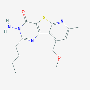 5-amino-4-butyl-13-(methoxymethyl)-11-methyl-8-thia-3,5,10-triazatricyclo[7.4.0.02,7]trideca-1(13),2(7),3,9,11-pentaen-6-one