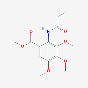 molecular formula C14H19NO6 B11071830 Methyl 3,4,5-trimethoxy-2-(propanoylamino)benzoate 