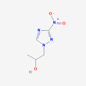 molecular formula C5H8N4O3 B11071835 1-(3-nitro-1H-1,2,4-triazol-1-yl)propan-2-ol 