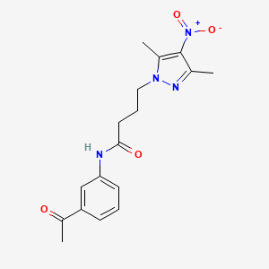 N-(3-acetylphenyl)-4-(3,5-dimethyl-4-nitro-1H-pyrazol-1-yl)butanamide