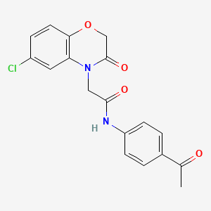 N-(4-acetylphenyl)-2-(6-chloro-3-oxo-2,3-dihydro-4H-1,4-benzoxazin-4-yl)acetamide