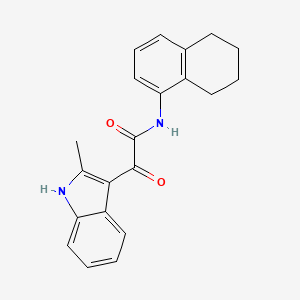 2-(2-methyl-1H-indol-3-yl)-2-oxo-N-(5,6,7,8-tetrahydronaphthalen-1-yl)acetamide