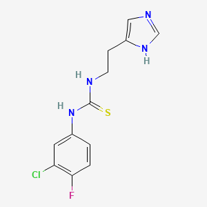 molecular formula C12H12ClFN4S B11071935 1-(3-chloro-4-fluorophenyl)-3-[2-(1H-imidazol-4-yl)ethyl]thiourea 