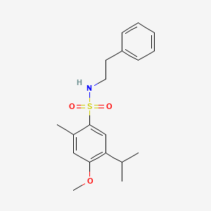 4-methoxy-2-methyl-N-(2-phenylethyl)-5-(propan-2-yl)benzenesulfonamide