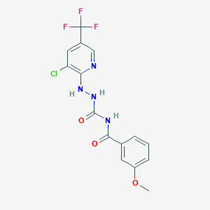 Pyridine, 3-chloro-2-[2-[[(3-methoxybenzoyl)amino]carbonyl]hydrazino]-5-(trifluoromethyl)-