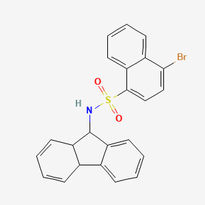 molecular formula C23H18BrNO2S B11071991 4-bromo-N-(9,9a-dihydro-4aH-fluoren-9-yl)naphthalene-1-sulfonamide 