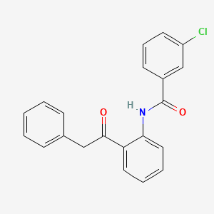 3-chloro-N-[2-(2-phenylacetyl)phenyl]benzamide