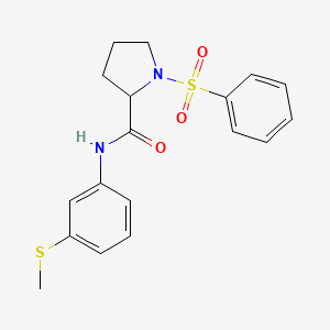 2-Pyrrolidinecarboxamide, N-[3-(methylthio)phenyl]-1-(phenylsulfonyl)-