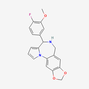 4-(4-fluoro-3-methoxyphenyl)-5,6-dihydro-4H-[1,3]dioxolo[4,5-h]pyrrolo[1,2-a][1,4]benzodiazepine